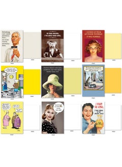 NobleWorks - 36 Assorted Funny Blank Cards Box Set With Envelopes, Mixed Humor Bulk Variety Pack - Just Because, Friendship For Men, Women (36 Designs, 1 Each) - Blank Expressions Ac9153Ocb-B1X36  - Image 3