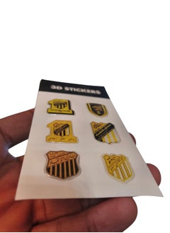Generic 6 Pieces of 3D Stickers of Ittihad Club Footbal Team Supporters for Mobile Phone or Other Smooth Surfaces  - Image 2