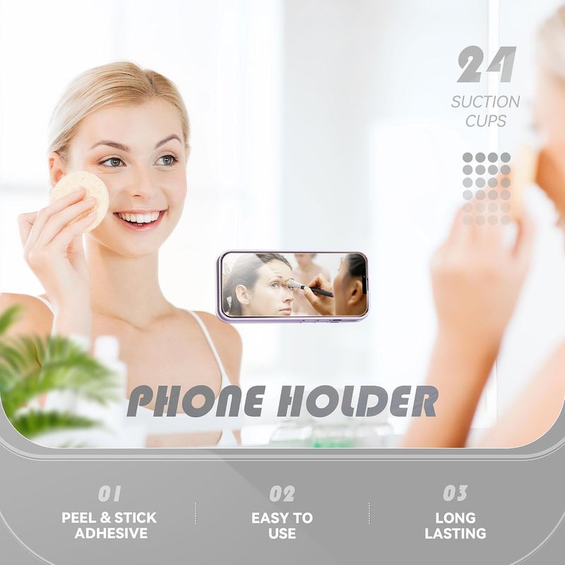 Langthering 8pcs Silicone Phone Sticky Grip, Suction Phone Case Mount for iPhone and Android, Hands-Free Sticky Cell Phone Grip, Mobile Fidget Mirror Holder for Selfies and Videos (Transparent) - Image 5
