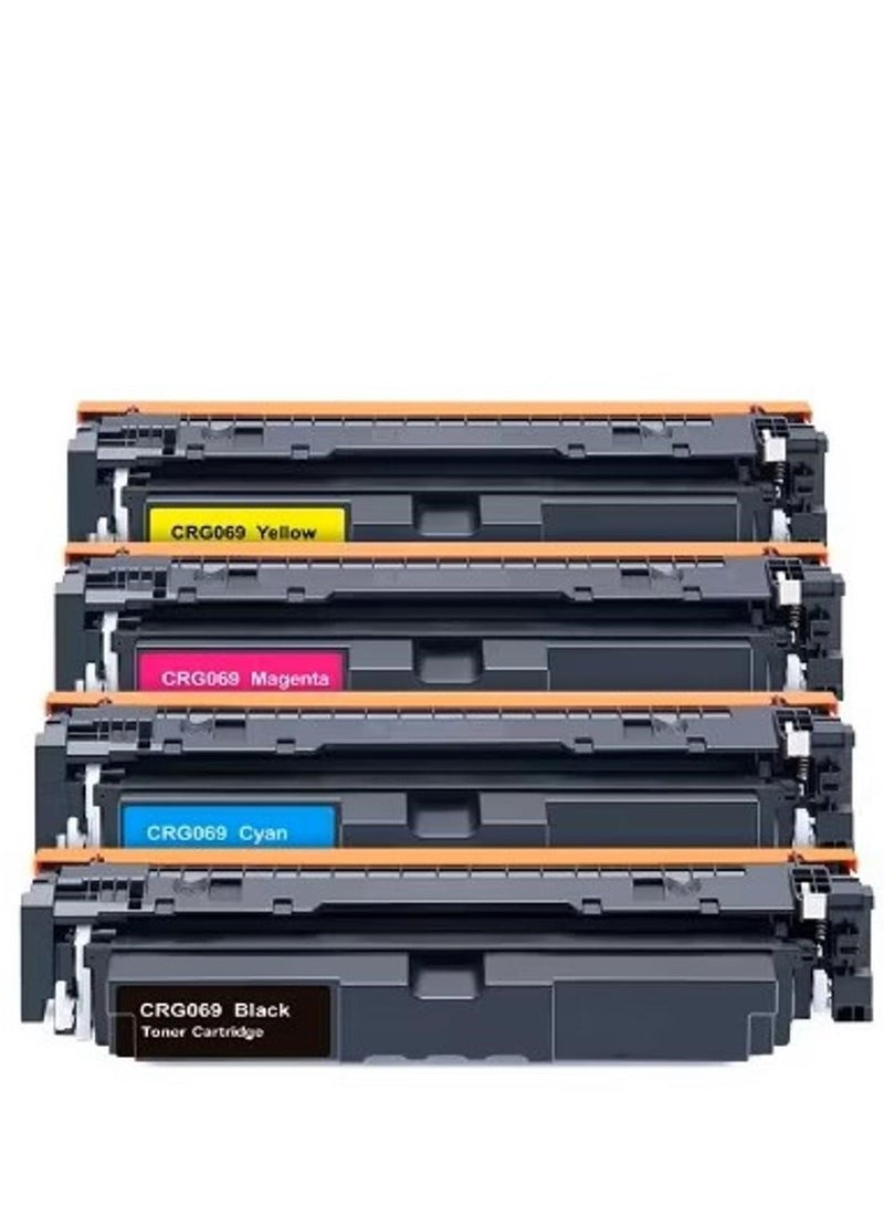 Compatible Toner Cartridges for Canon 069 / 069H (Black, Cyan, Magenta, Yellow) – Replacement for Canon Color imageCLASS LBP674Cdw, MF752Cdw, MF753Cdw Printers