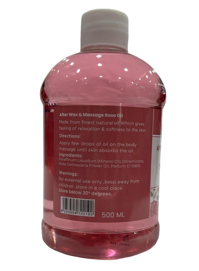 Globalstar 2 in 1 After Wax & Massage Rose Oil Extract 500ml - Image 2