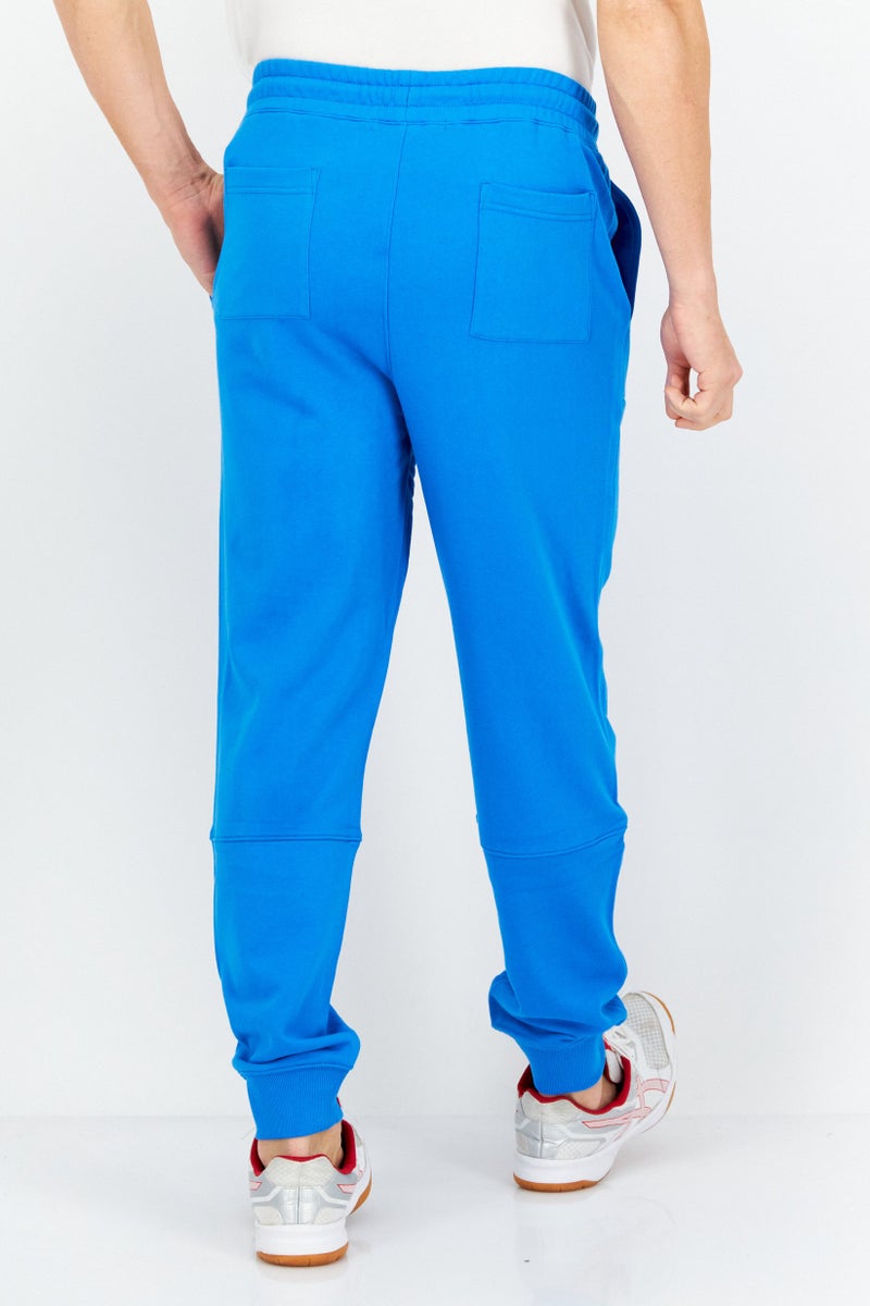 Esprit x Rest and Recreation Men Regular Fit Brand Logo Drawstring Sweatpants, Blue - Image 2