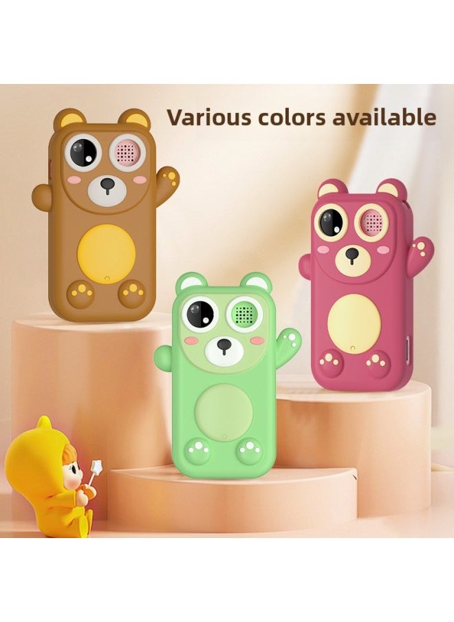 Generic - Cartoon Unicorn H07 Children's Mobile Phone Camera Flashlight Game Alarm Clock Multi-function Toy-Color:Purple Kitten (touch Screen Model) Does Not Come With Card - Image 1