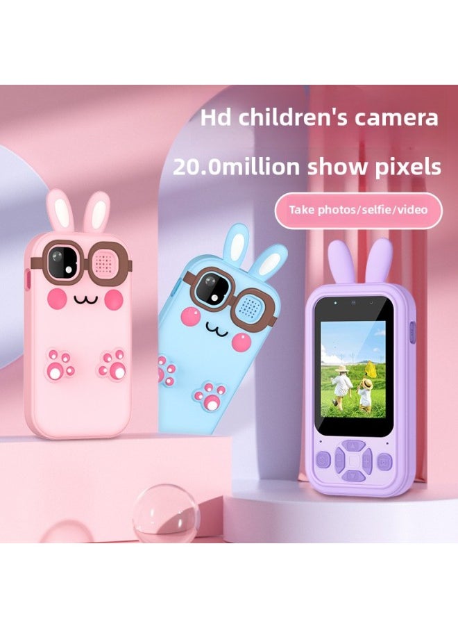 Generic - Cartoon Unicorn H07 Children's Mobile Phone Camera Flashlight Game Alarm Clock Multi-function Toy-Color:Purple Kitten (touch Screen Model) Does Not Come With Card - Image 1