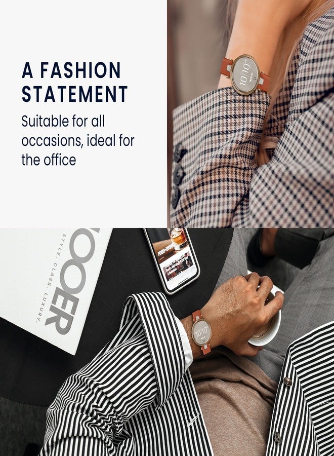 kwmobile Real Leather Watch Strap Compatible with Garmin Lily Sport - Fitness Tracker Replacement Sports Wristband with Clasp - Image 5