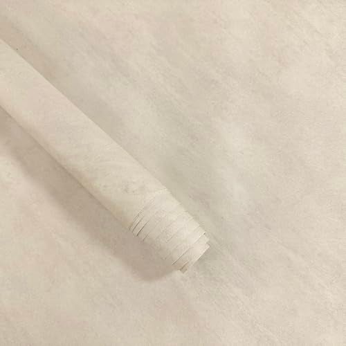 Bumoo Cream Limewash Peel and Stick Wallpaper 24'' x 197'' Natural Concrete Contact Paper Beige Self Adhesive Wall paper Waterproof Matte Ivory Faux Marble Vinyl for Counter Bedroom Cabinet Living Room - Image 2