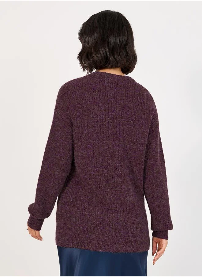 Styli Regular Fit Regular Length Mixed Yarn Sweater