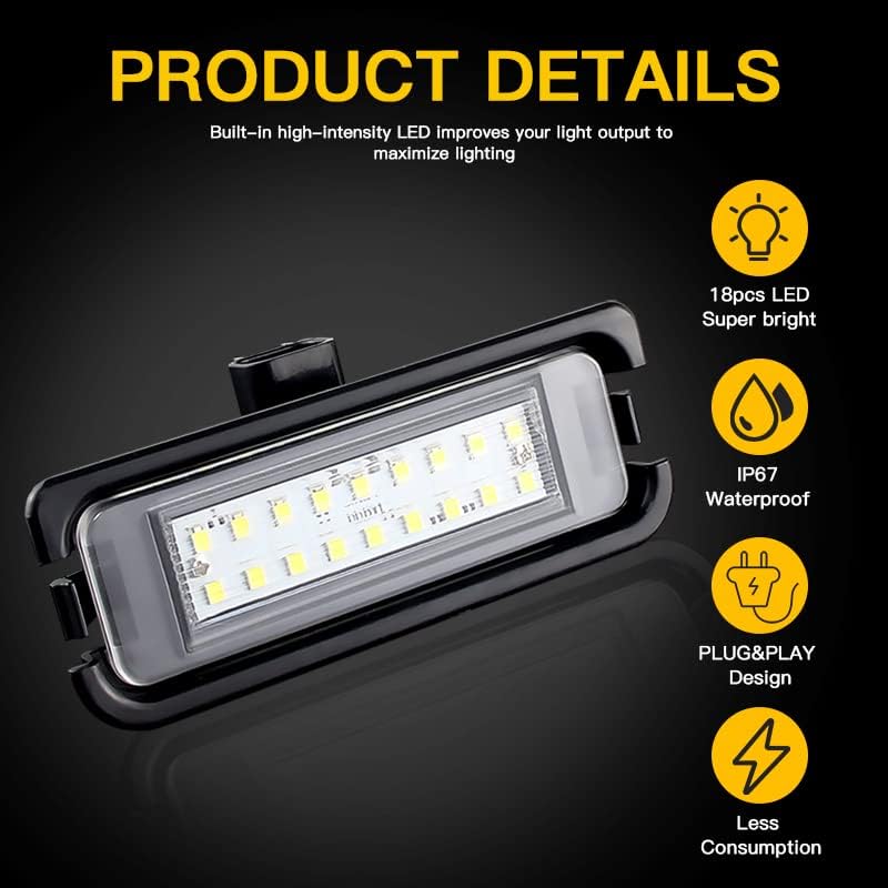 QASULER LED License Plate Light for Ford Mustang - Image 5