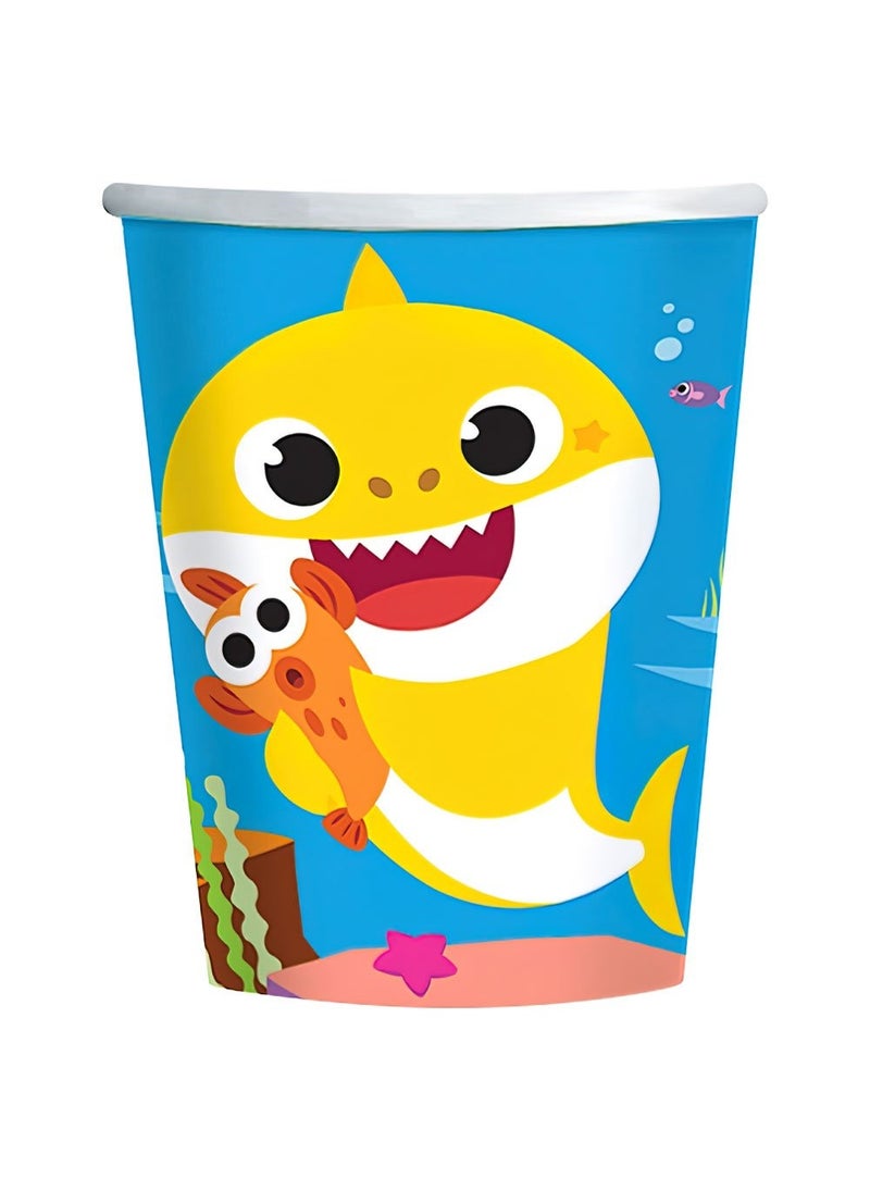 أكواب ورقية للاستخدام مرة واحدة من بيبي شارك، متعددة الألوان، سعة 250 مل، عبوة من 8 قطع