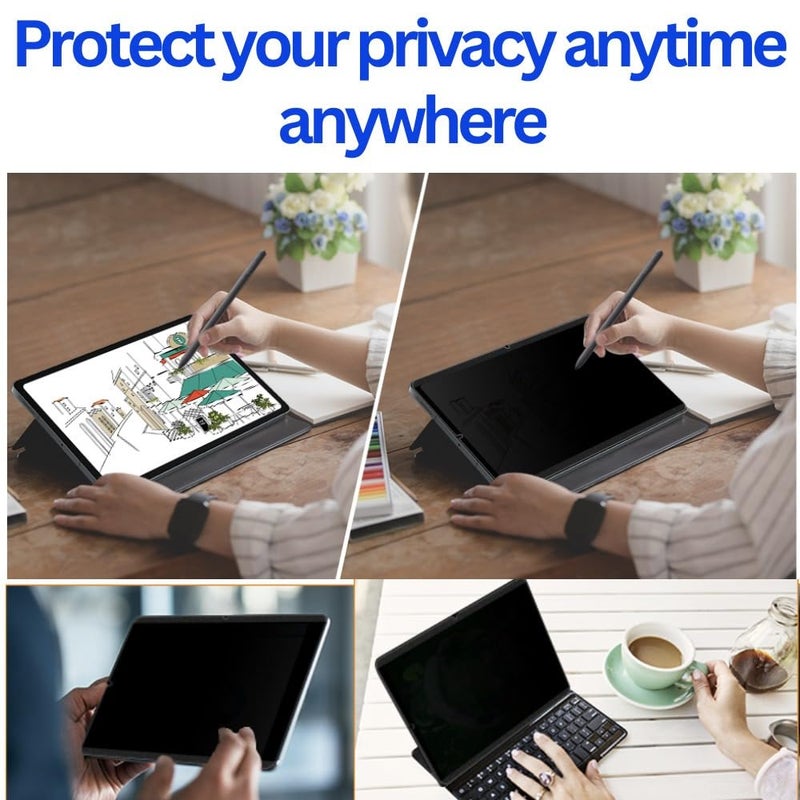Pexin Tablet Privacy Guard compatible with Samsung Galaxy Tab 4 8.0 LTE (T335) | Privacy screen protector | Anti Glare | Anti Spy | Reduces blue light | Self healing from scratches | Eye Protection - Image 2