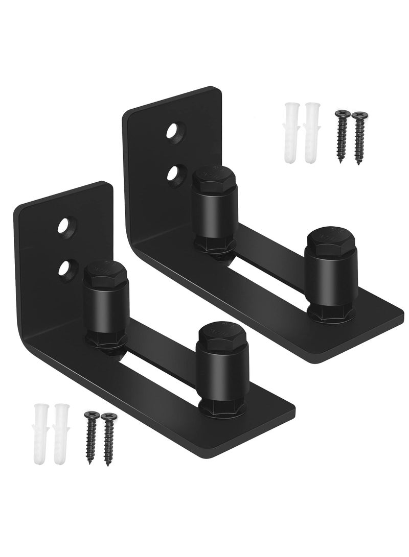 SOLARAE Sliding Barn Door Bottom Floor Guide, Adjustable Stay Roller Wall Mounted Hardware, Flush Flat Bottom Design, Fit All Size Door, 2 Set - Image 1