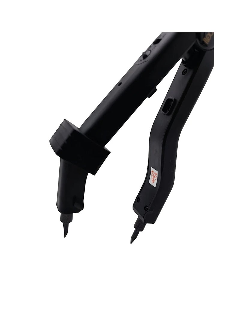 Estelle أداة تمديد الشعر، موصل شعر متعدد الوظائف قابل للتعديل بدرجة حرارة، كماشة تمديد شعر ذكية صغيرة بطرف تسخين، أداة ربط الكيراتين لتمديد الشعر، (وردي) - Image 5