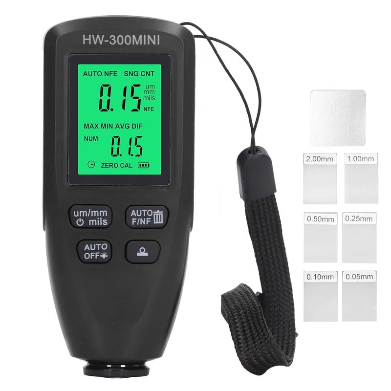 Black Car Paint Thickness Gauge Portable ABS Design Fast Accurate Automotive Inspection - Image 2