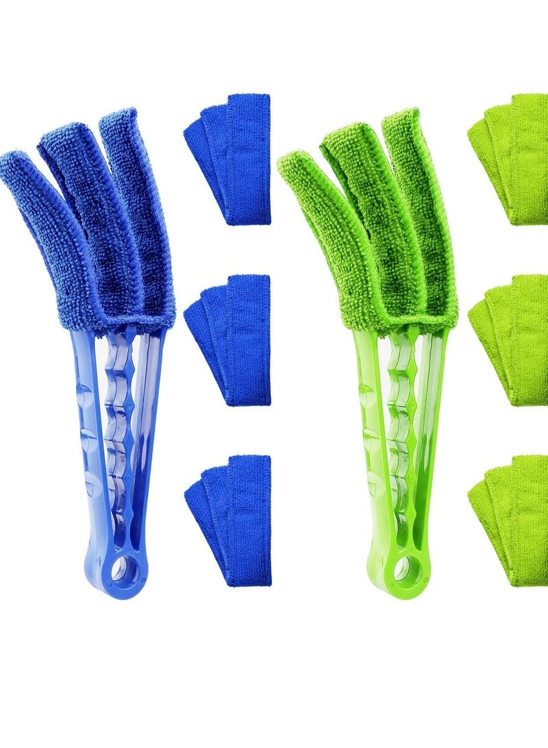 Y&D 2 Pack Window Blind Cleaner Duster Tool with 6 Each Microfiber Sleeves, Tools for Blinds, Jalousie Shutter, Air Conditioner - Image 1