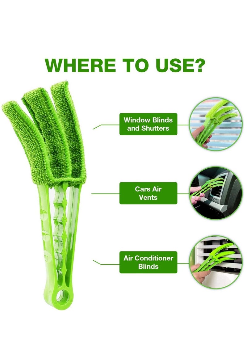 Y&D 2 Pack Window Blind Cleaner Duster Tool with 6 Each Microfiber Sleeves, Tools for Blinds, Jalousie Shutter, Air Conditioner - Image 2
