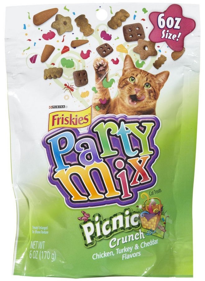 فريسكس Purina Friskies Party Mix Cat Treats Picnic Crunch، 6 أونصة 