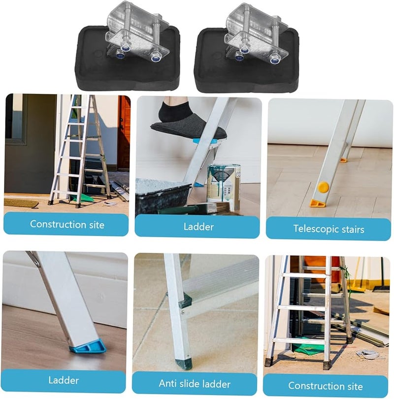 2Pcs Heavy Duty Ladder Foot Protectors Stabilizers For Extension Ladders On Uneven Surfaces - Image 5