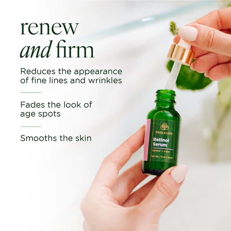 Tree of Life Beauty Retinol Serum, Skin Smoothing Face Oil for Dark and Age Spots and Fine Lines, Facial Serums for Dry and Sensitive Skin Care with Hyaluronic Acid for Soft Skin, 2 Fl Oz (pack of 2) - Image 2