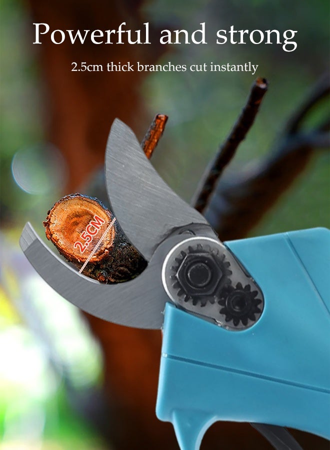 DUNISO Electric Pruning Shears Cordless Electric Pruner Kit with Rechargeable Batterie 25mm Cutting Diameter Portable Secateurs Tree Branch Pruner Garden Power Tools for Tree Branches, Courtyard, Household - Image 2