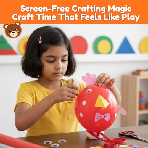 CocoMoco Kids DIY Art and Craft Kit for Kids, Make Your Own Animal Balloons Jungle Party Set, Gift for Girls and Boys, Age 3-8 year old, Create 6 Animal Balloons, Christmas Gifts Return Gift for Kids - Image 2