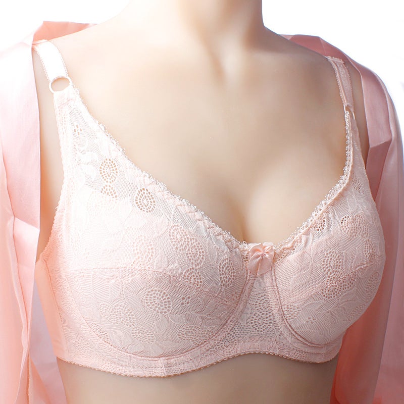 Lace Full-Cup Minimizer Bra Plus Size White  - Image 2