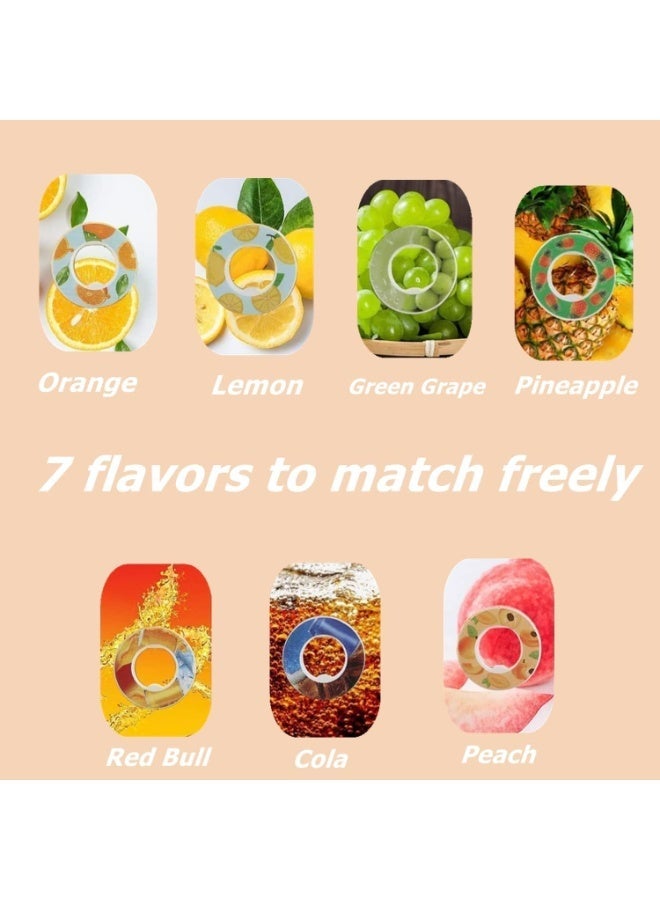 Khazna 650ML Sports Air Water Bottle BPA Free Starter up Set Drinking Bottles, Fruit Fragrance Water Bottle, with 7 Flavour pods 0 Sugar Water Cup, for Gym and Outdoor Gift - Image 2