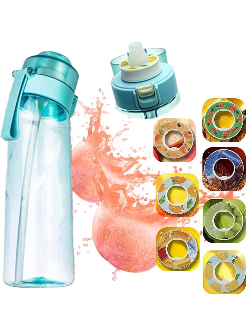 Khazna 650ML Sports Air Water Bottle BPA Free Starter up Set Drinking Bottles, Fruit Fragrance Water Bottle, with 7 Flavour pods 0 Sugar Water Cup, for Gym and Outdoor Gift - Image 1