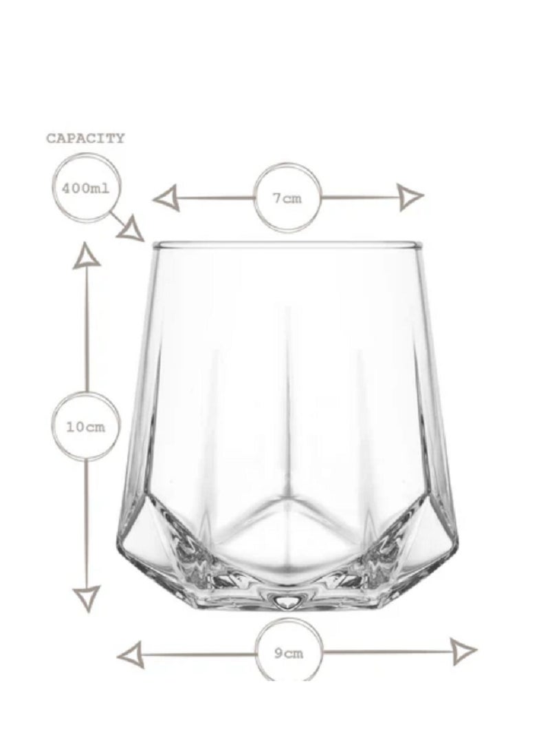 LAV 3 Pieces Valeria Tumbler Set 400 Ml - Clear - Image 2