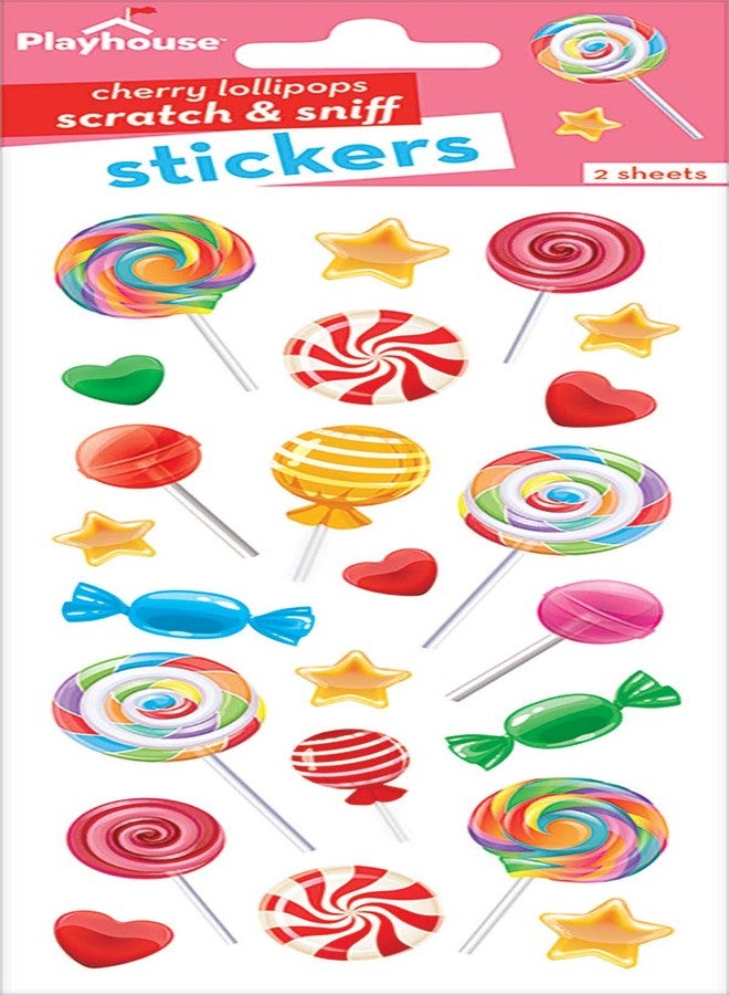 Playhouse Candy Shop Cherry Scented Scratch & Sniff Stickers - 1 Pack of Two Sticker Sheets - Image 2