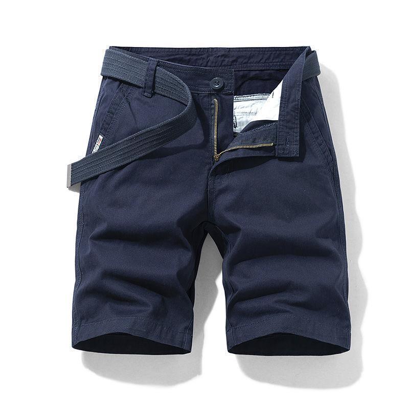 Cotton Summer Mens Casual Shorts Dark Blue  - Image 1