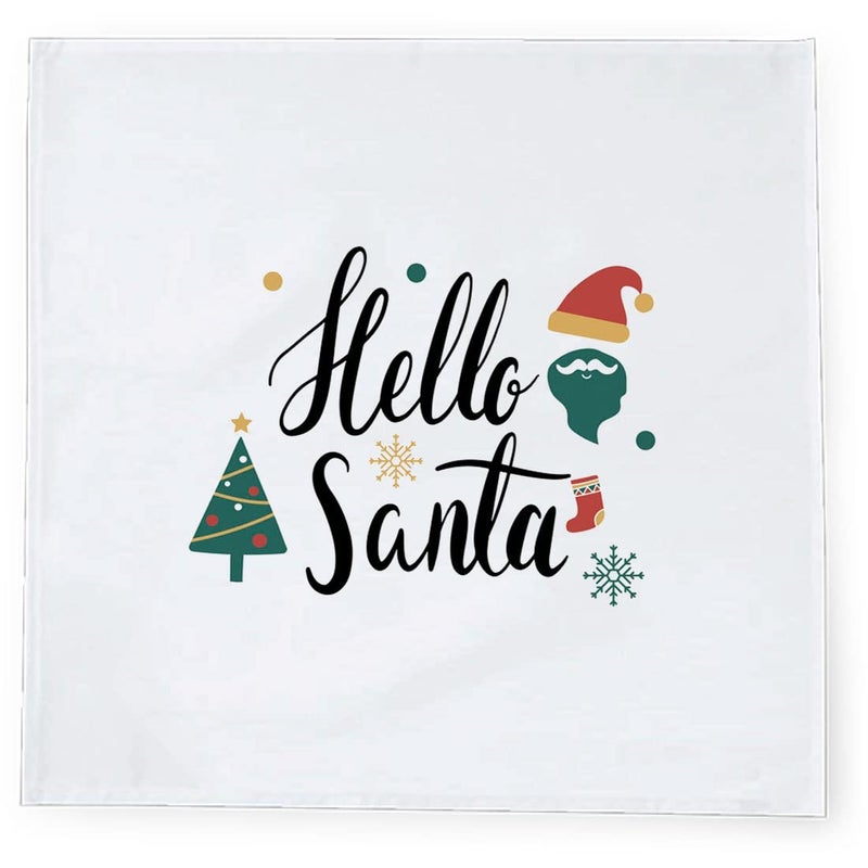 Khakee 6 Pcs Christmas Theme Silk Table Napkins 10x 10 for Xmas Decoration Christmas OrnamentsChristmas Giftxmas21307 - Image 3