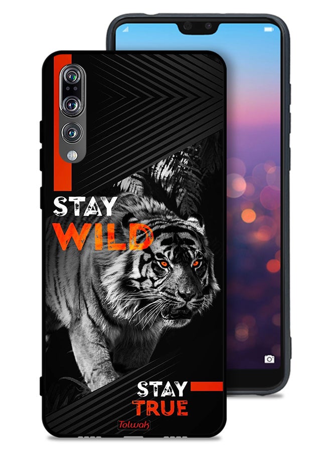 Tolwak Huawei P20 Pro Protective Case Cover Stay Wild Stay True - Image 1