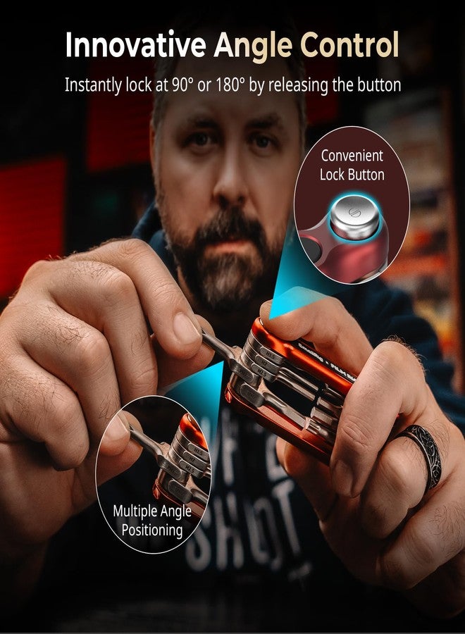 سمول ريج مجموعة أدوات قابلة للطي 10 في 1 من SmallRig x FILM RIOT مع مفكات براغي ومفاتيح سداسية، وضع متعدد الزوايا، تصميم محمول وصغير الحجم (أحمر) - 4813 - Image 4