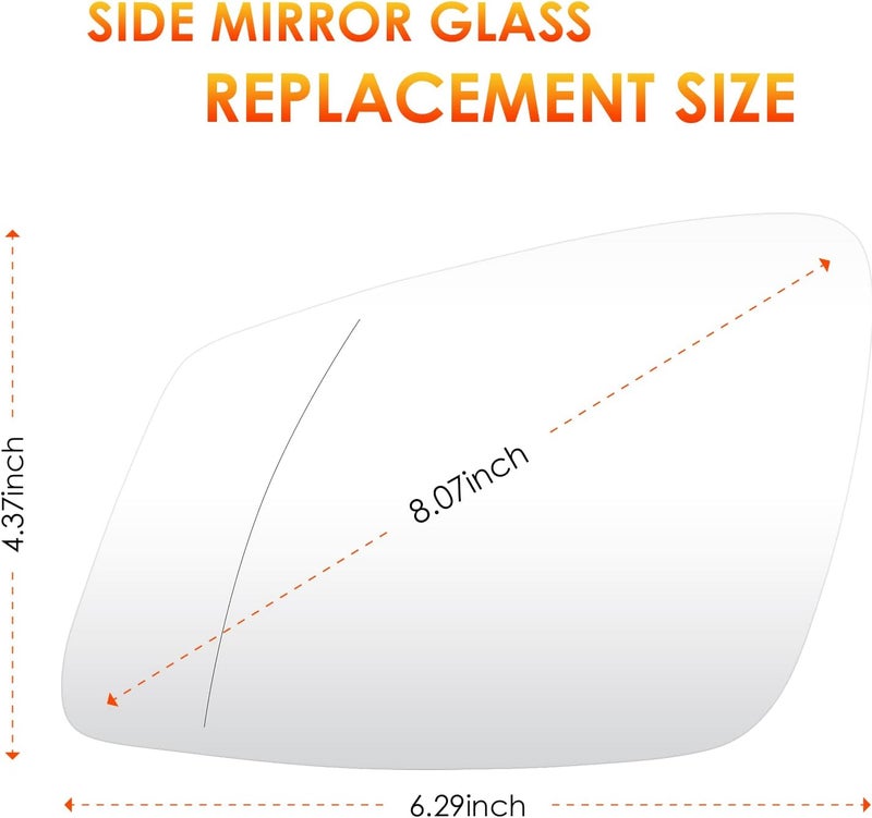 ILONPA Left Driver Side Mirror Glass Replacement for 2009-2019 BMW M2-M7 Series, F20 F22 F30 F32 F34 F36 F80 228i 320i 328i 330i 335i 428i 430i 435i 535i 550i 640i Rearview Heated Mirror Glass Easy hand assemble compatible - Image 4