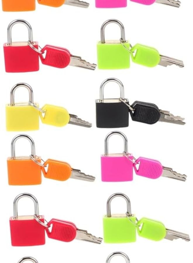 ARTIBETTER 12 Pack Plastic Padlocks With Keys For Luggage Backpacks Jewelry Boxes - Image 1