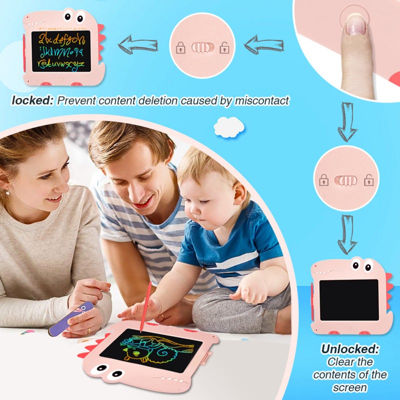 8.5-Inch Color LCD Writing Tablet - Safe Screw-Fixed Battery Compartment Smooth Paper-Like Writing Children Drawing Board for Kids Aged 3-5 - Image 4