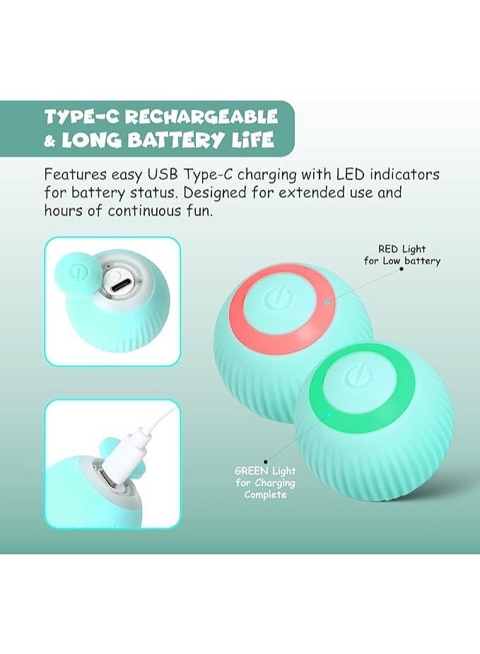 FUNFY Interactive Dog Ball Toy, Automatic Moving Rolling Silicone Ball for Puppies and Small Medium Dogs, Smart Jumping Vibrating Bouncing Rotating Ball for Indoor Pet Exercise - Image 4