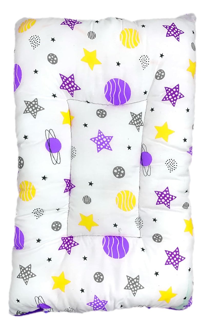 Kid's Charm Kids Charm Planet Mini 3 in 1 Babys Cotton Bed Cum Carry Bed Printed Baby Sleeping BagBaby BedInfant Portable for Unisex Easily Portable Light Weight Carry for New Born 04 Months Old Voilet - Image 3