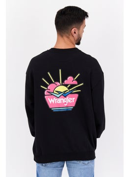 Wrangler Men Crew Neck Graphic Print Long Sleeves Sweatshirt, Black  - Image 2