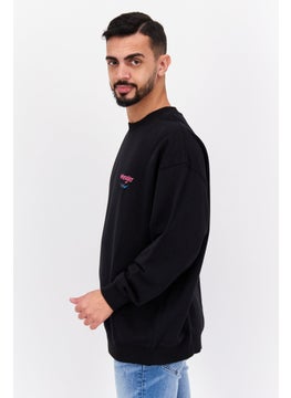 Wrangler Men Crew Neck Graphic Print Long Sleeves Sweatshirt, Black  - Image 3