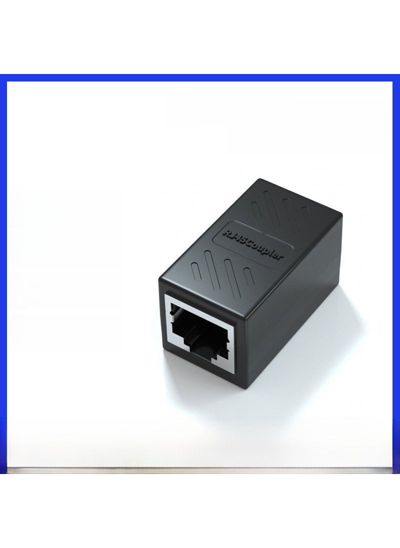 Generic Gigabit RJ45 Splitter Adapter 1-to-2 ConnectorNetwork straight-through head black Network straight-through head black 