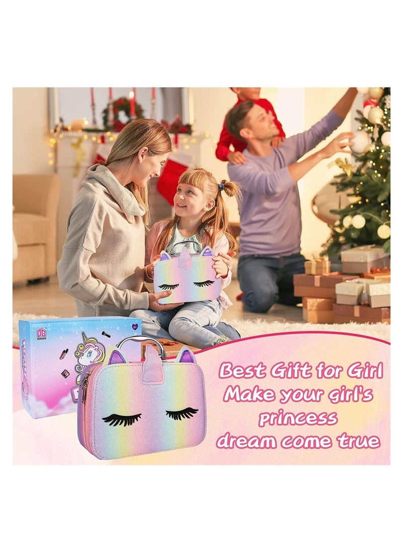 DMG TECH Kids Makeup Kit, Girls Makeup Kit, Non Toxic and Washable Pretend Cosmetic Kits, with Makeup Bag Makeup Girl Toys, Includes Everything Your Princess Needs to Play Dress Up, for 3-12 Years Children  - Image 5