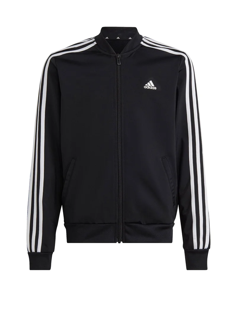 adidas Junior Girls Essentials 3 Stripes Tracksuit