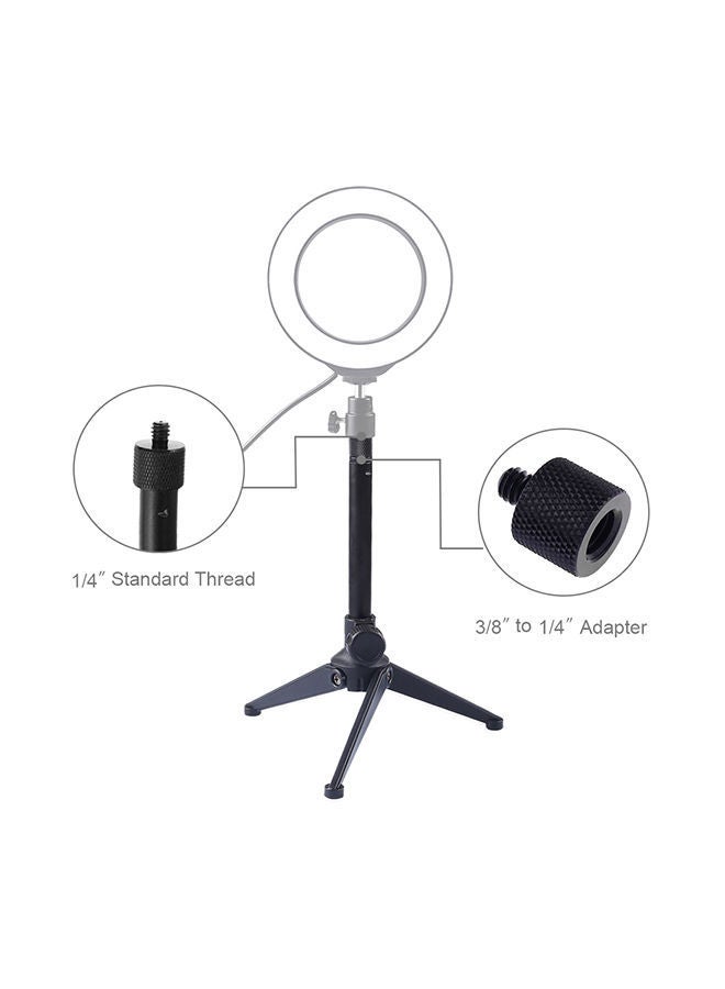 NIBEMINENT Portable Sturdy Desktop Adjustable Tripod Stand Black  - Image 5