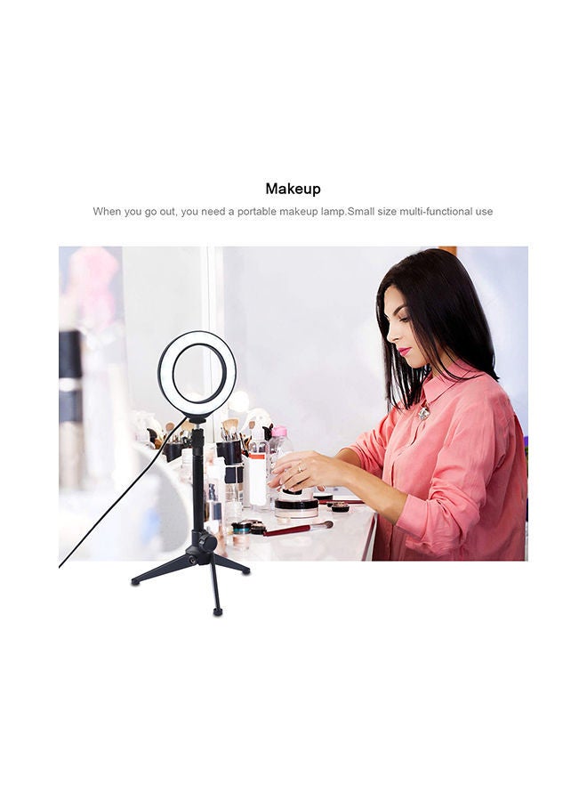 NIBEMINENT Portable Sturdy Desktop Adjustable Tripod Stand Black  - Image 2