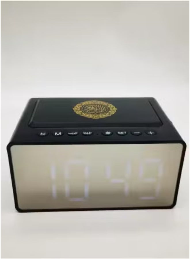 JAJEEK SQ808 Quran Speaker with Azan Clock – 8GB Storage Bluetooth Speaker with App Control, LED Display Alarm Clock, FM Radio, Powerful Battery Backup, USB Port, Quran Recitation, MP3 Playback, Night Light – Ideal for Bedside, Prayer Rooms, and Islamic Gifts - Image 3
