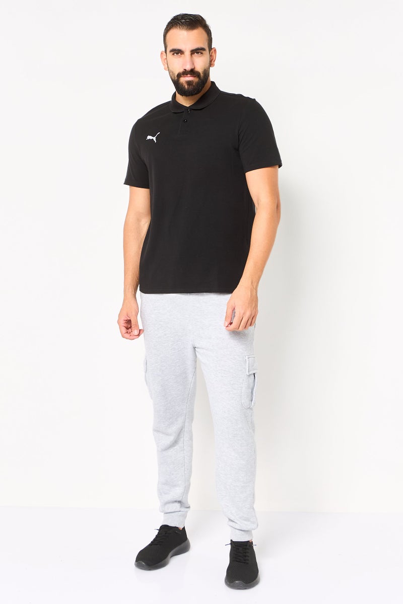 PUMA تي شيرت بولو كرة القدم للرجال بأكمام قصيرة، أسود - Image 2