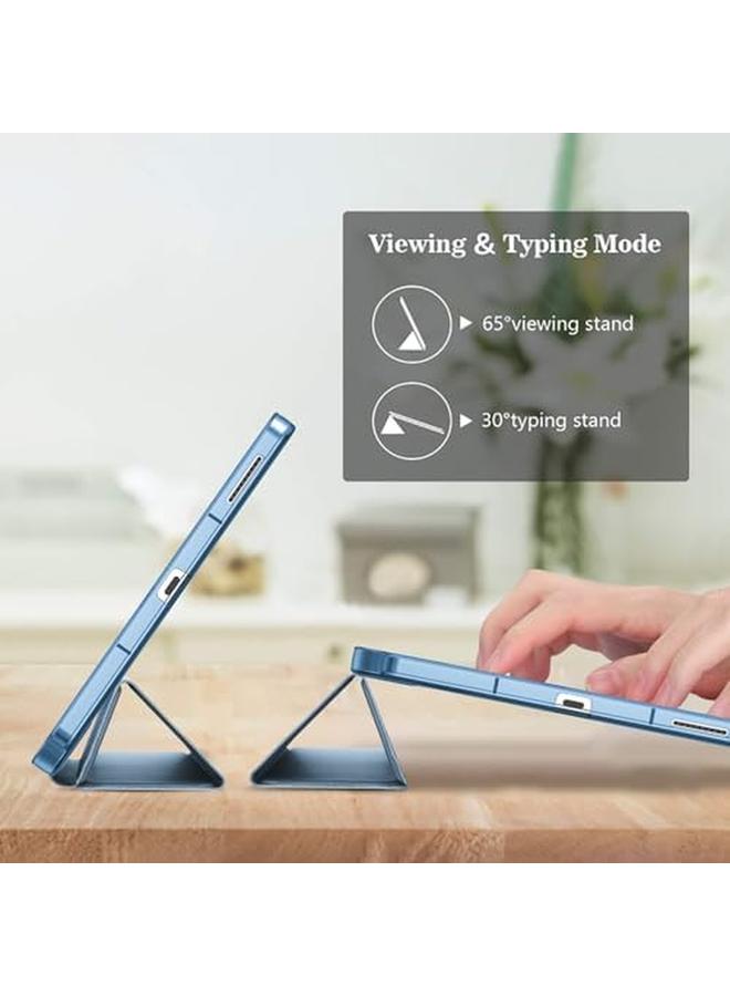 Procases Cover For Galaxy Tab S6 Lite 10.4 Case 2022 2020 With S Pen Holder Sm P613 P619 610 P615 P617 Slim Trifold Stand Folio Case Soft Tpu Translucent Back Cover Support Auto Wake Sleep Skyblue - Image 2