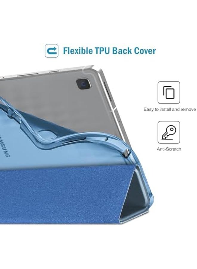 Procases Cover For Galaxy Tab S6 Lite 10.4 Case 2022 2020 With S Pen Holder Sm P613 P619 610 P615 P617 Slim Trifold Stand Folio Case Soft Tpu Translucent Back Cover Support Auto Wake Sleep Skyblue - Image 5