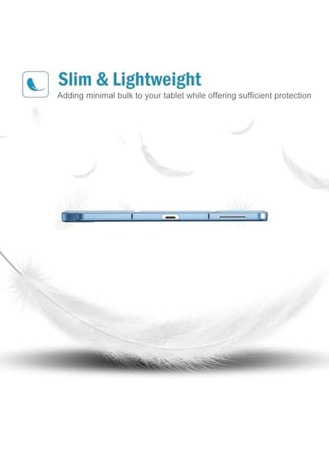 Procases Cover For Galaxy Tab S6 Lite 10.4 Case 2022 2020 With S Pen Holder Sm P613 P619 610 P615 P617 Slim Trifold Stand Folio Case Soft Tpu Translucent Back Cover Support Auto Wake Sleep Skyblue - Image 3